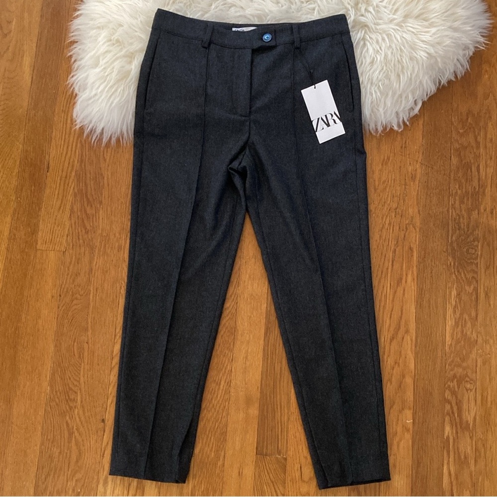 NWT Zara Charcoal Gray Trousers